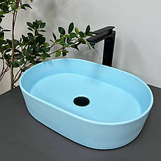 Умивальник (раковина) VBI VERONA 50 BLUE MATT накладний, фото 5