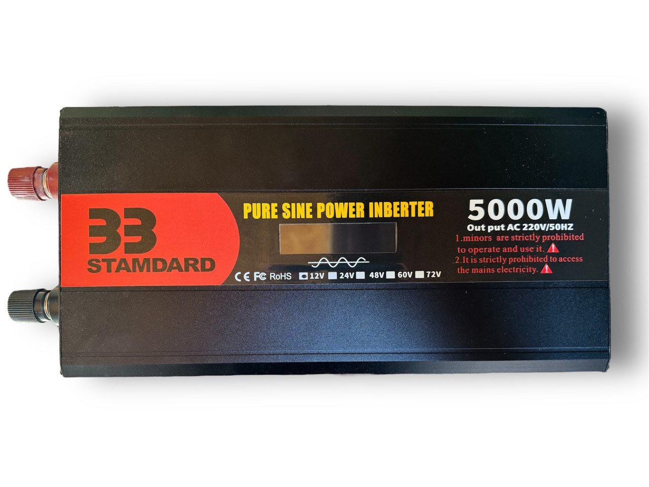 Інвертор з дисплеєм 5000Вт 12В (з чистою синусоїдою) (5000w 12v s)