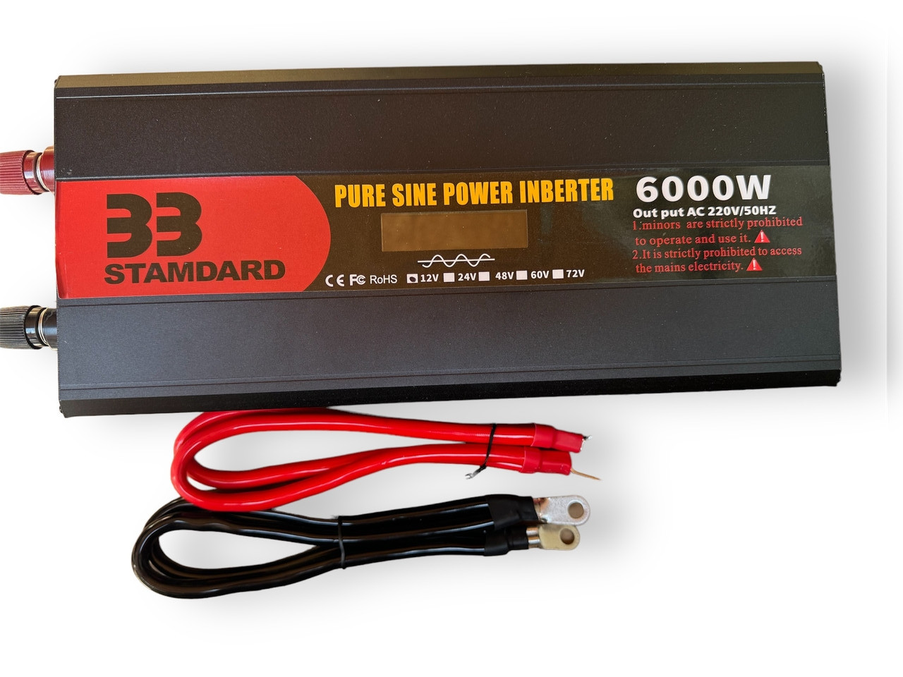 Інвертор з дисплеєм 6000Вт 12В (з чистою синусоїдою) (6000w 12v s)