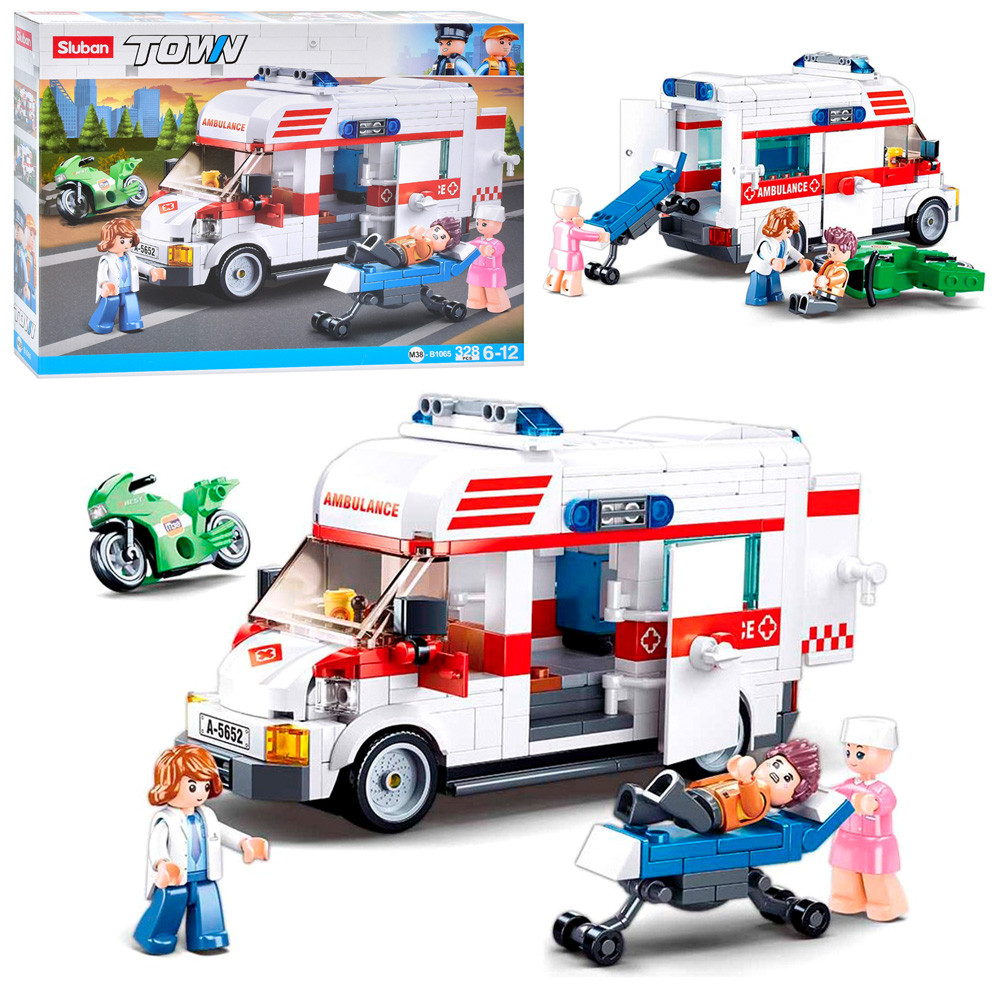 Конструктор SLUBAN M38-B1065 "Town": Швидка допомога, 328 дит., фото 1