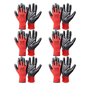 Рукавички маслобензостійкі (10 пар) з нітриловим покриттям (Розмір 10) EN388 4121X (в-во S.I.L. SL11.182798-10, фото 1