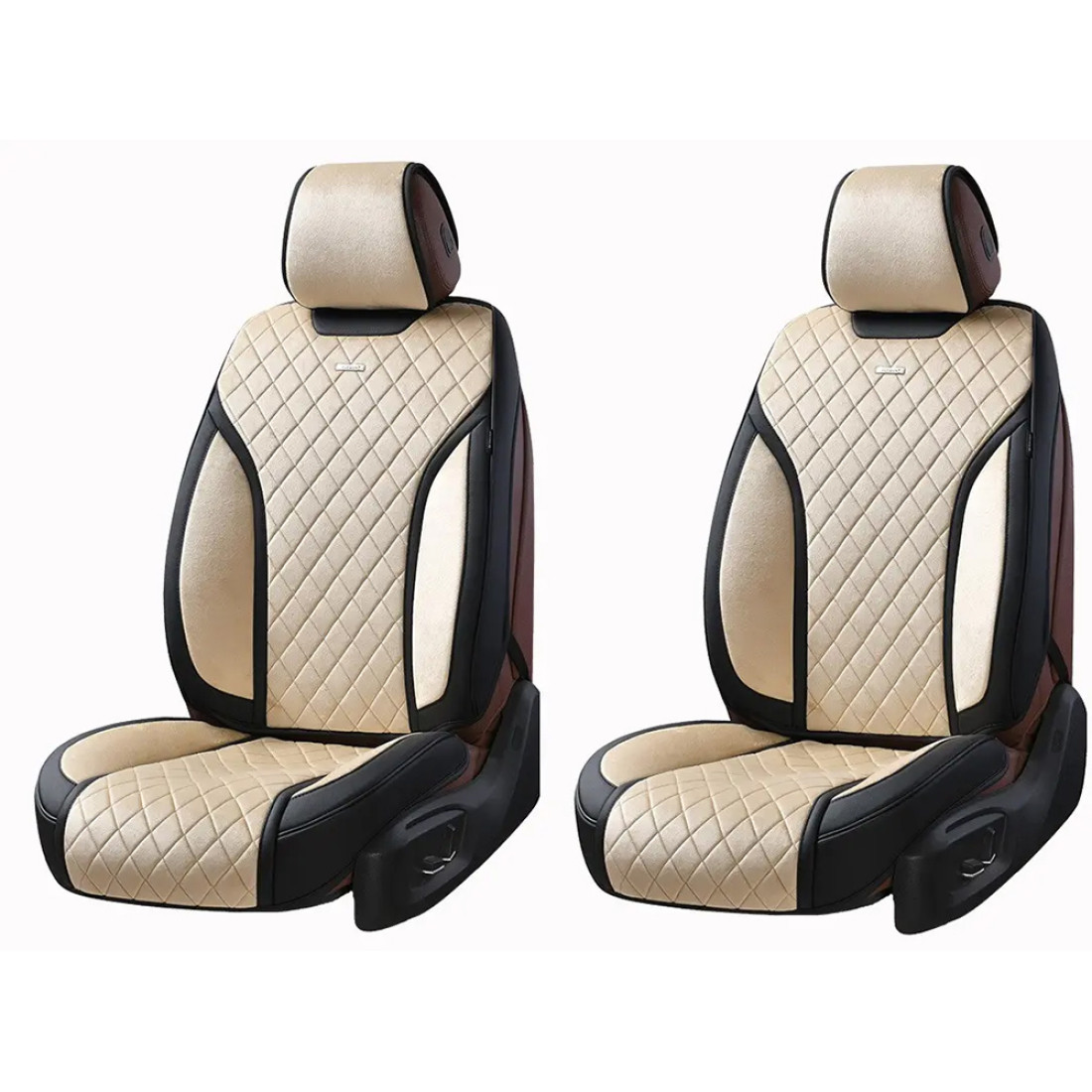 Накидки на сидіння авто ПЕРЕТРИМАННЯ 3D ELEGANT TORINO 700 224 бежеві (алькантара + екошкіра) ПОЛЬША