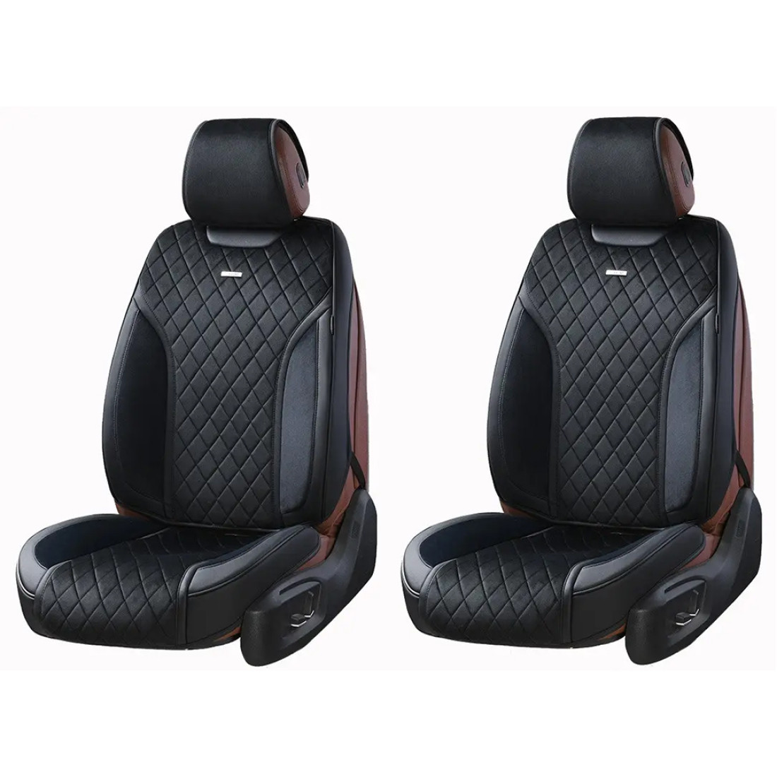 Накидки на сидіння авто ПЕРЕТРИМАННЯ 3D ELEGANT TORINO 700 226 чорні (алькантара + екошкіра) ПОЛЬША
