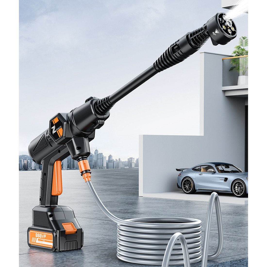 Мийка високого тиску ZHONG 888VF 300W 30000MAH (80 хвилин), фото 1