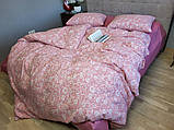 Постільна білизна ранфорс-жатка Троянди рожевий мікс, фото 3