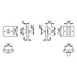 Комплект дверних ручок Austin Алюміній  з покриттям під білий мат +  в комплекті WC, фото 3