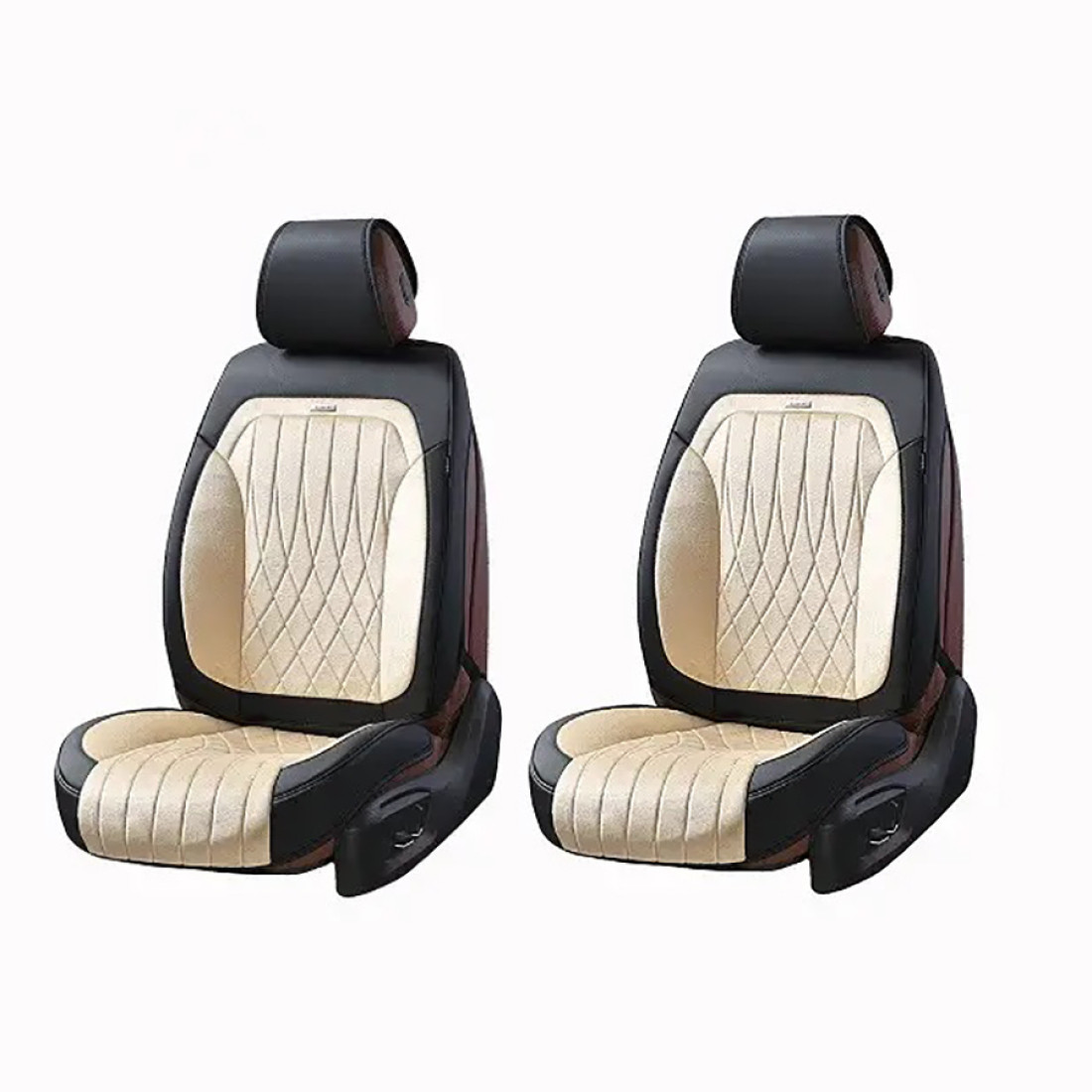 Накидки на сидіння авто ПЕРЕТРИМАННЯ 3D ELEGANT MODENA 700 234 бежеві (алькантара + екошкіра) ПОЛЬША, фото 1