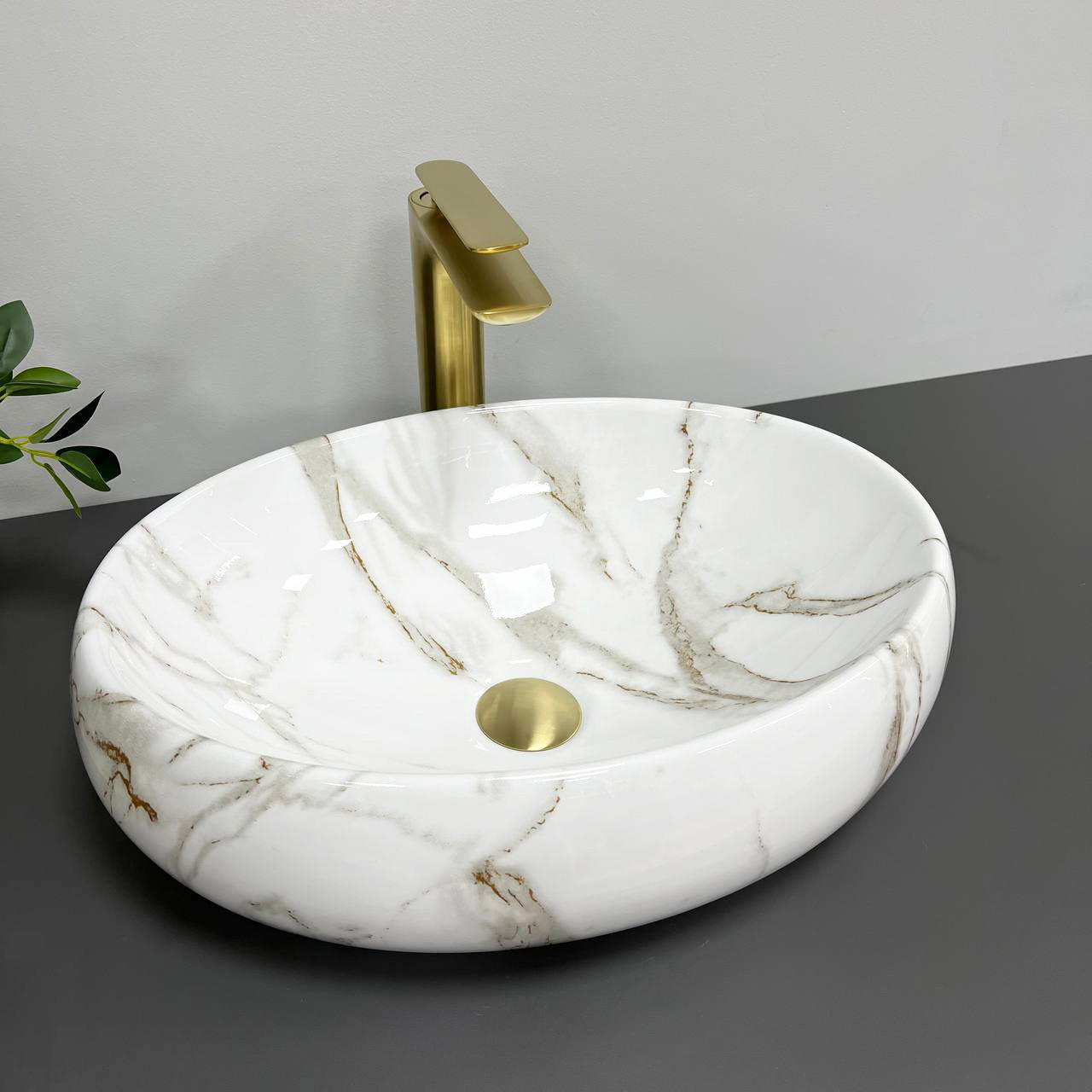 Умивальник (раковина) VBI VENETO LAVA GLOSSY накладний, фото 1