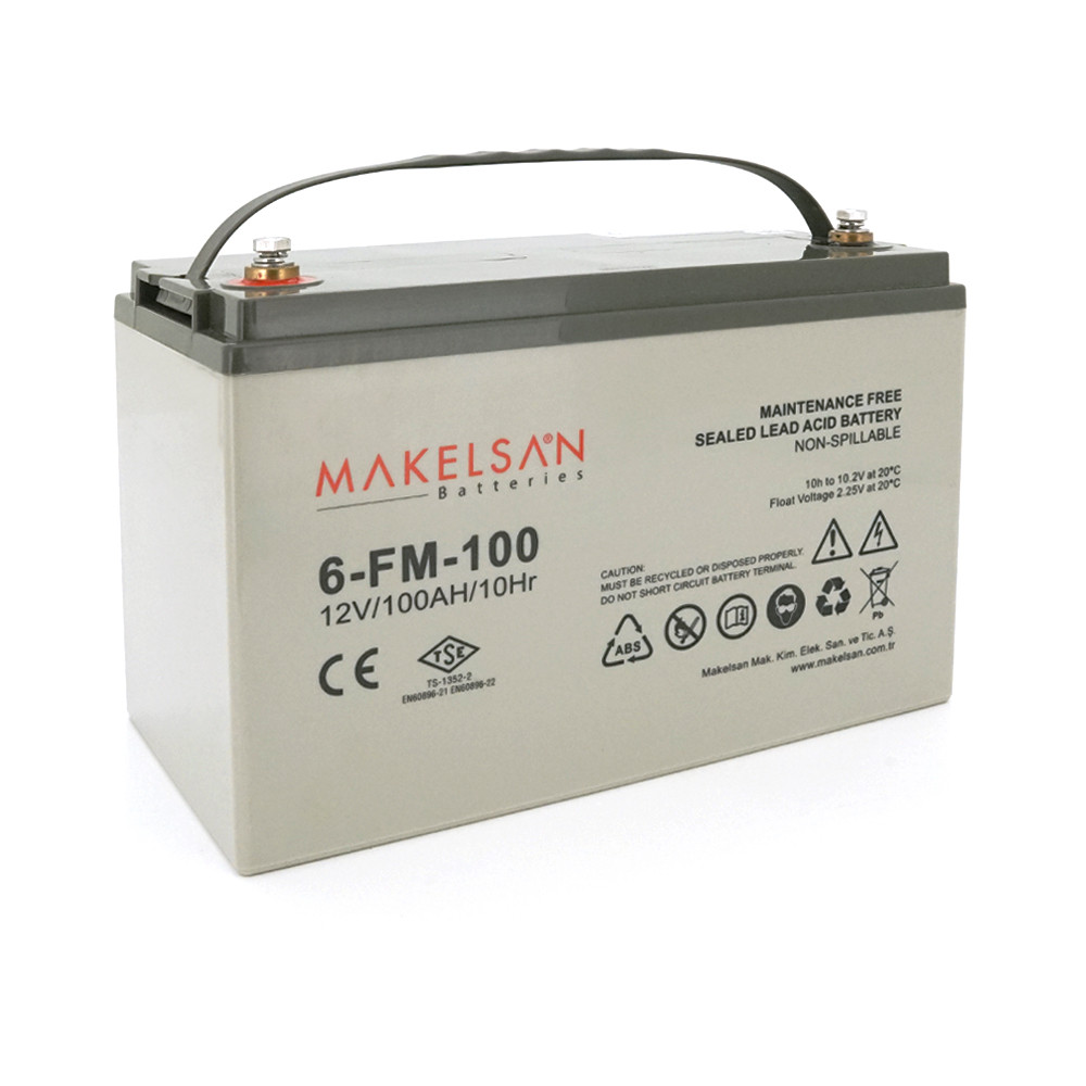 Акумуляторна батарея AGM MAKELSAN 6-FM-100, Gray Case, 12V 100.0Ah ( 329 x 172 x 218 ) Q1