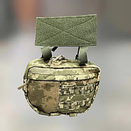 Сумка напашник з балістичним пакетом для бронежилета на Моллі, напашник Піксель, Cordura 1000D, напашник для плитоноски, фото 2