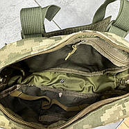 Сумка напашник з балістичним пакетом для бронежилета на Моллі, напашник Піксель, Cordura 1000D, напашник для плитоноски, фото 3