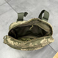 Сумка напашник з балістичним пакетом для бронежилета на Моллі, напашник Піксель, Cordura 1000D, напашник для плитоноски, фото 6