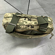Сумка напашник з балістичним пакетом для бронежилета на Моллі, напашник Піксель, Cordura 1000D, напашник для плитоноски, фото 7