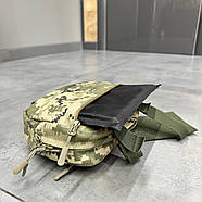 Сумка напашник з балістичним пакетом для бронежилета на Моллі, напашник Піксель, Cordura 1000D, напашник для плитоноски, фото 8