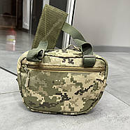 Сумка напашник з балістичним пакетом для бронежилета на Моллі, напашник Піксель, Cordura 1000D, напашник для плитоноски, фото 10