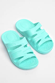 Шльопки дитячі для дівчинки піна бірюзового кольору 181210M