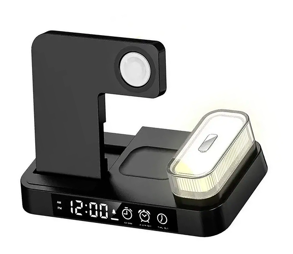 Беспроводная Зарядная Станция A37 4-в-1 для Apple Watch, AirPods ...