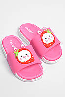 Шлепки детские розового цвета с рисунком 181208M
