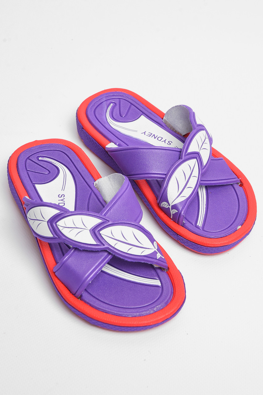 Шльопанці дитячі для дівчинки фіолетового кольору 181219T Безкоштовна доставка, фото 1