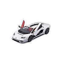 Машинка металева Lamborghini Countach LPI 800-4 Ламборгіні відкр двері 1:24 біла 9*20*4см (18-21102), фото 4