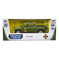 Машинка металева серії Шеврони Героїв Toyota Tundra Азов 1:40 мілітарі 5*12*4см (KM6008), фото 6