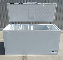 Морозильна скриня Gooder UDD 500 BK глусна кришка 1554х725х834 мм із замком