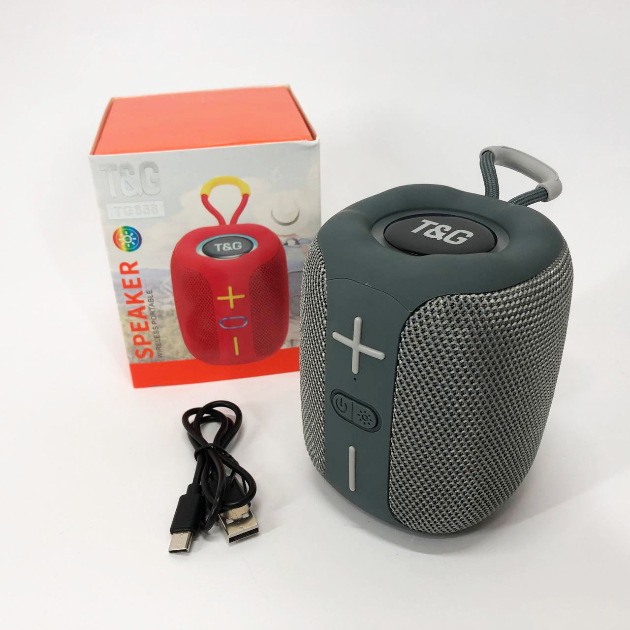 Колонка музична з підсвічуванням bluetooth TG658, Потужна переносна LQ-588 акустична колонка