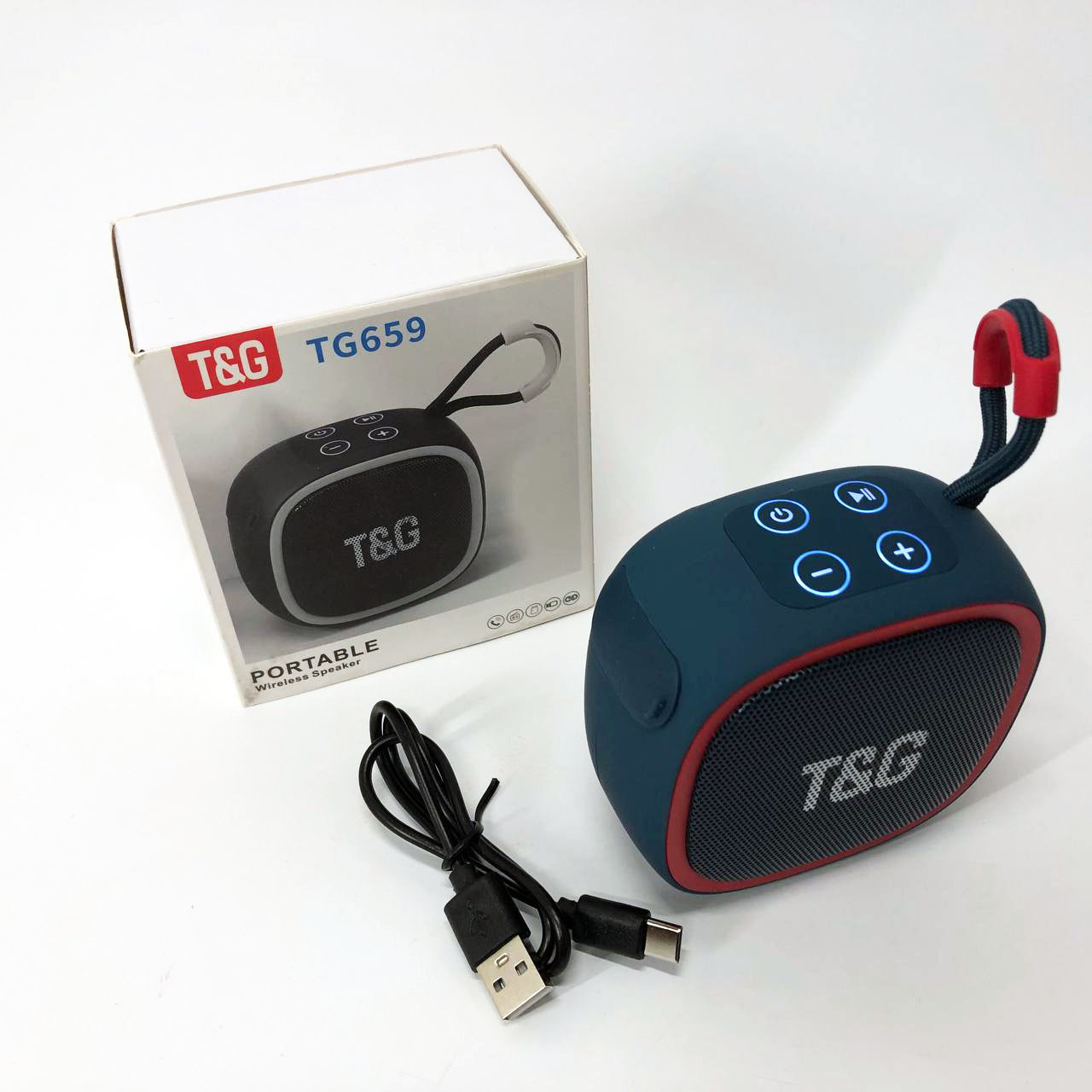 Колонка-динамік bluetooth TG659, Блютуз колонка з радіо, Портативна якісна XJ-495 бездротова колонка