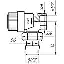 Кран радіаторний кутовий Q PROFESSIONAL 1/2<unk> NV-QP5007 під ключ з ущільнювачем, фото 2