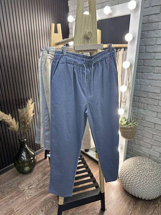 Шикарні жіночі штани, тканина "Котон" 60, 62, 64, 66, 68, 70 розмір 60, фото 1