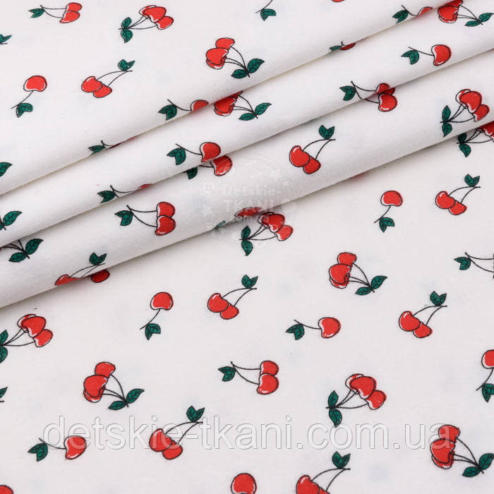 Фланель "Соковиті вишеньки", ширина 240 см