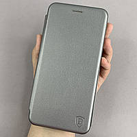 Чохол-книга для Xiaomi Redmi Note 8t книжка з підставкою на телефон сяомі редмі нот 8т сіра stn