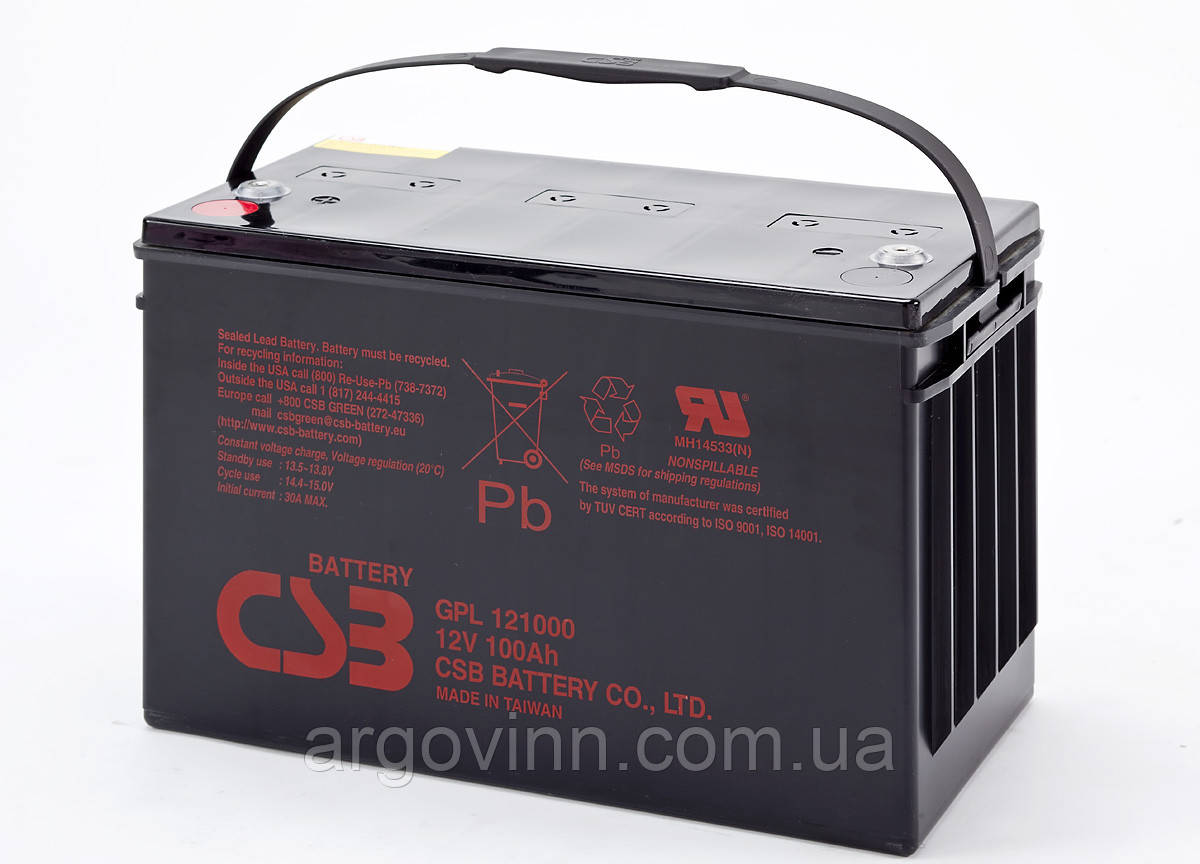 Акумуляторна батарея CSB GPL121000, 12V 100Ah (343х168х215 (220), 35 kgQ1/20 (ТАЙВАНЬ)