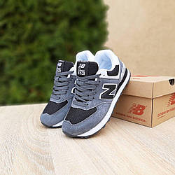 Жіночі кросівки New Balance 574 Classic Dark Grey (Темно-сірі) Взуття Нью Беланс 574 сітка замша демісезон