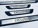 Універсальні накладки на пороги EXCLUSIVE для Audi Q7 2016+ (хром-пласт) TAN24, фото 4