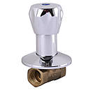 Кран кульовий під замурівку SOLOMON 1/2″ хром з декоративною чашкою S3061, фото 2