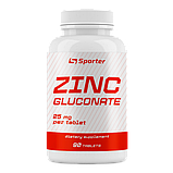Цинк Sporter Zinc (from Gluconate) 25 мг - 90 таб, фото 2
