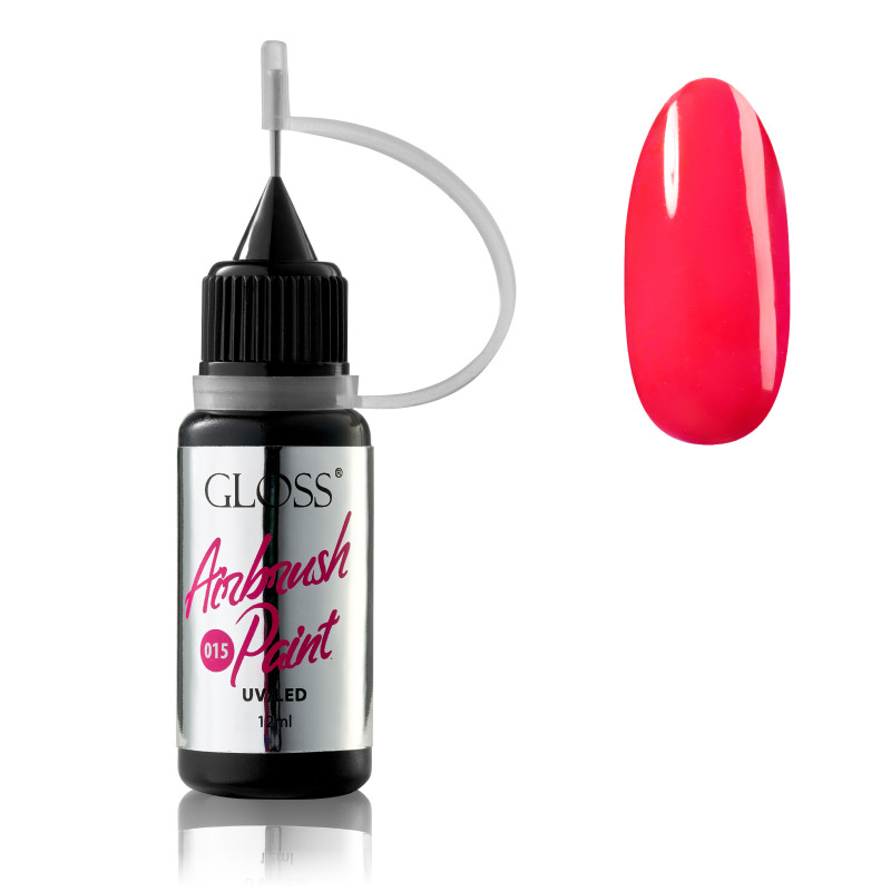 Фарба для аерографа GLOSS Airbrush Paint 015 яскравий амарантовий, 12 мл