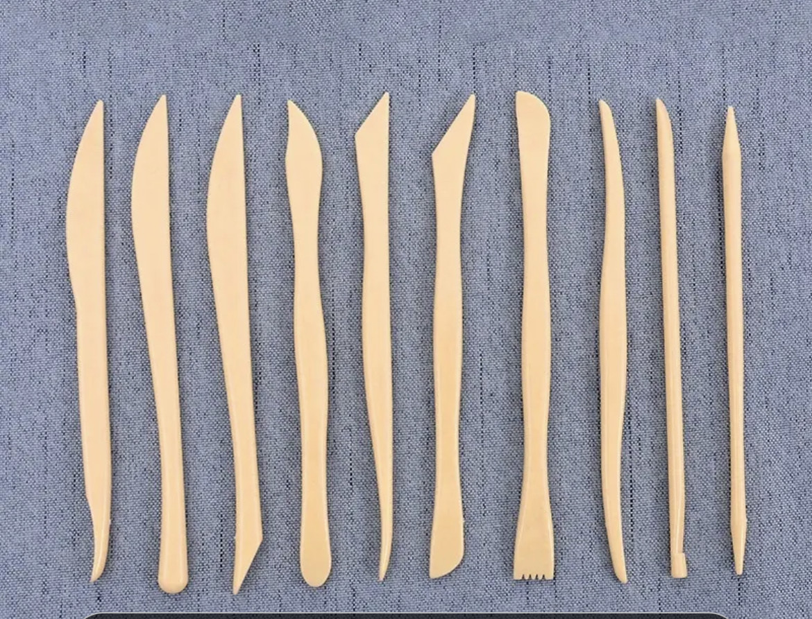 Набір інструментів 10 шт для моделювання з глиною, фото 1