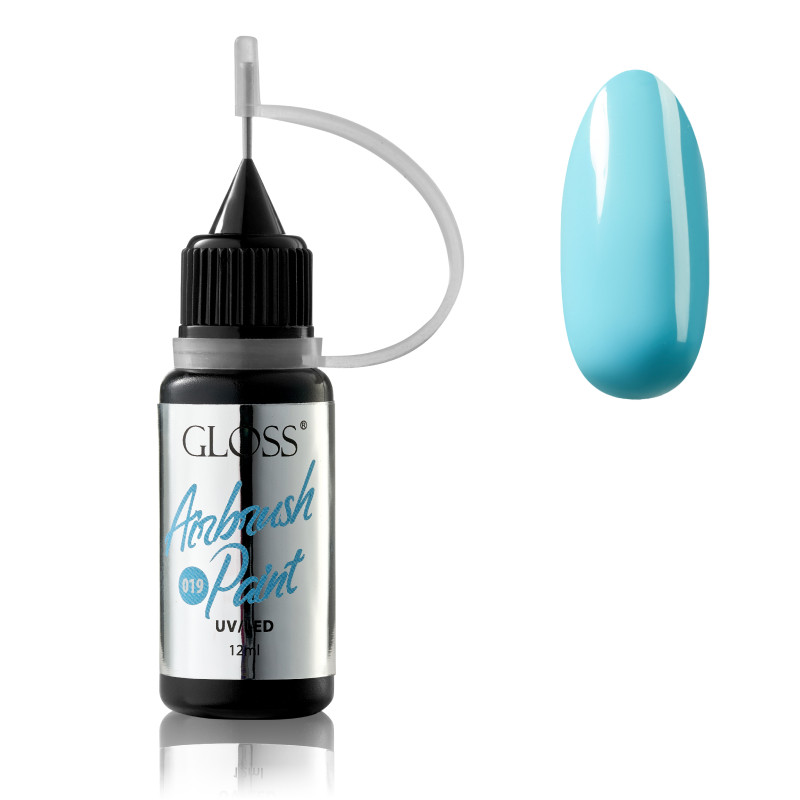 Фарба для аерографа GLOSS Airbrush Paint 019 небесний, 12 мл
