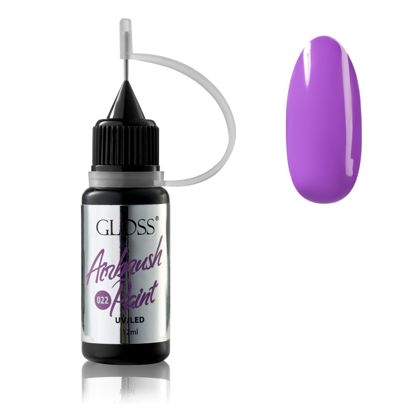 Фарба для аерографа GLOSS Airbrush Paint 022 яскраво-фіолетова, 12 мл