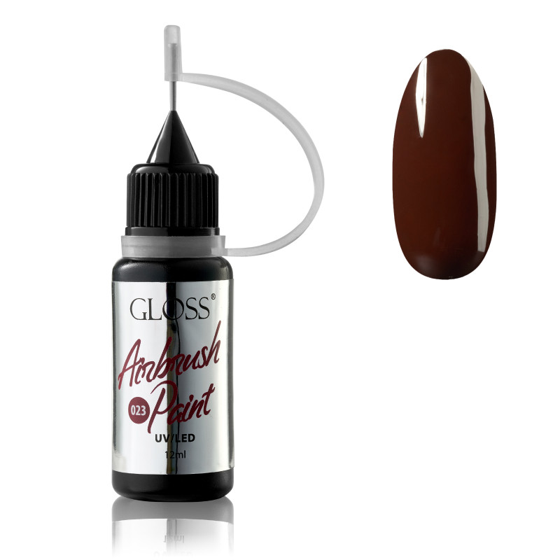 Фарба для аерографа GLOSS Airbrush Paint 023 насичений бордовий, 12 мл