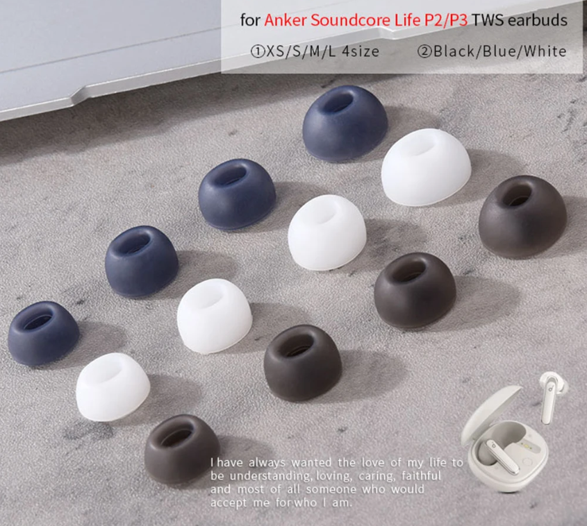 Силіконові пінні амбушури Anker SoundCore Liberty 4 NC Space A40 Life P3 Life P2 P40i пари, фото 1