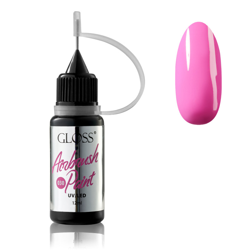 Фарба для аерографа GLOSS Airbrush Paint 030 фуксія, 12 мл