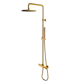 Душова система з термостатом Omnires Y gold brushed латунь золото