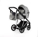 Коляска 2 в 1 Adamex Vasco SA-507 сіра шкіра золота рама SA5070000, фото 2