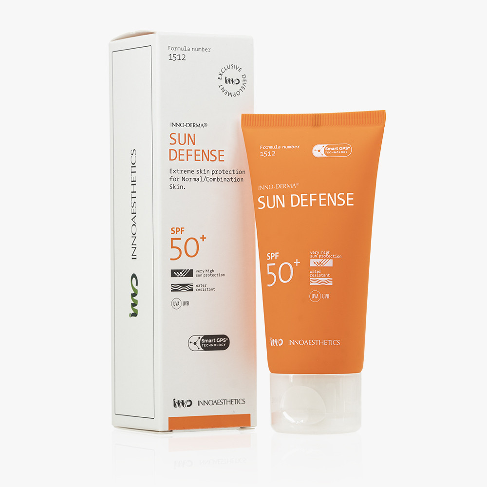 Innoaesthetics Sun Defense Spf 50 крем сонцезахисний для нормальної та сухої шкіри обличчя 60 мл