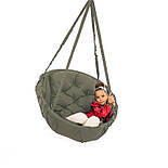 Гойдалка темно-зелена навантаження 200 кг підвісне крісло гойдалка темно-зелене, фото 2