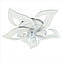Led люстра з вентилятором до 18 м² форма лотос білий (FAN ELLA 72W+18W 5F), фото 3