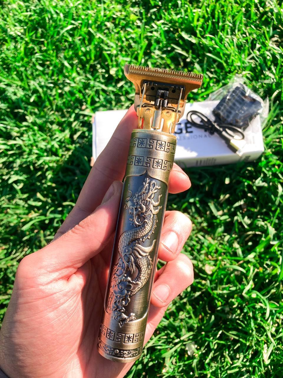 Акумуляторний триммер VINTAGE T9 / Бездротова машинка для стрижки волосся, вусів та бороди Дракон